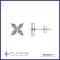 1.5 Carat Large Marquise Diamond Flower Stud Earrings for Women