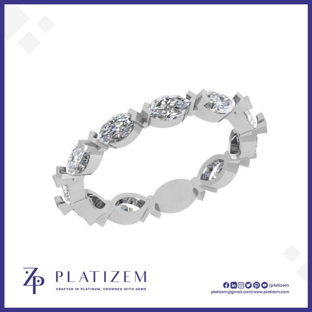 1.5 Carat Marquise Diamond Vertical Eternity Band for Women