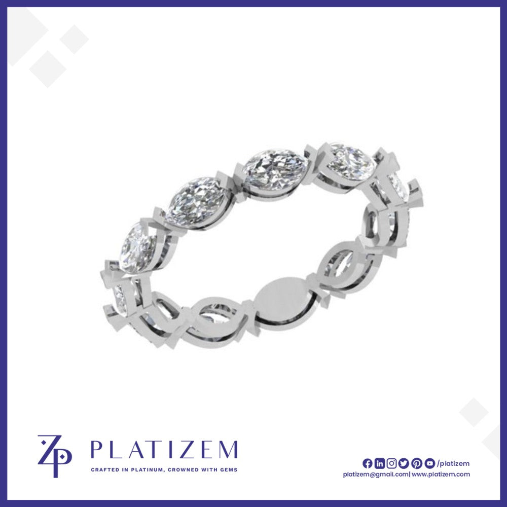2 Carat Marquise Diamond Woven Eternity Band for Women