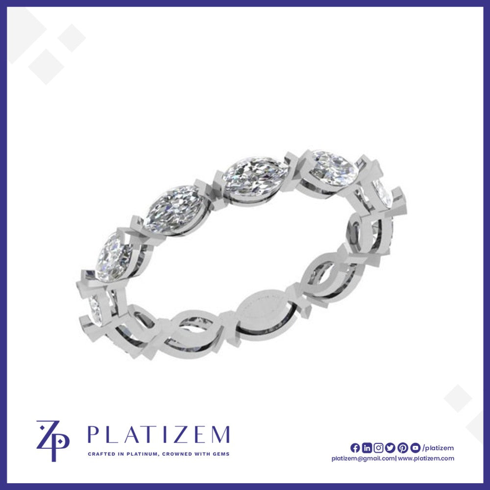 2 Carat Marquise Diamond Twist Eternity Band for Women