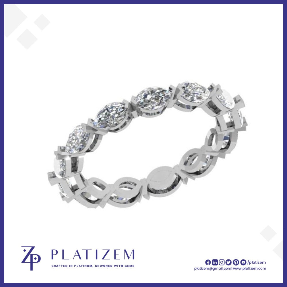 2 Carat Uniform Marquise Diamond Full Eternity Band for Women