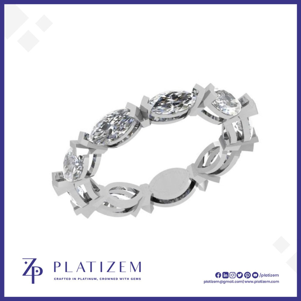 2.5 Carat Large Marquise Diamond Eternity Band for Women
