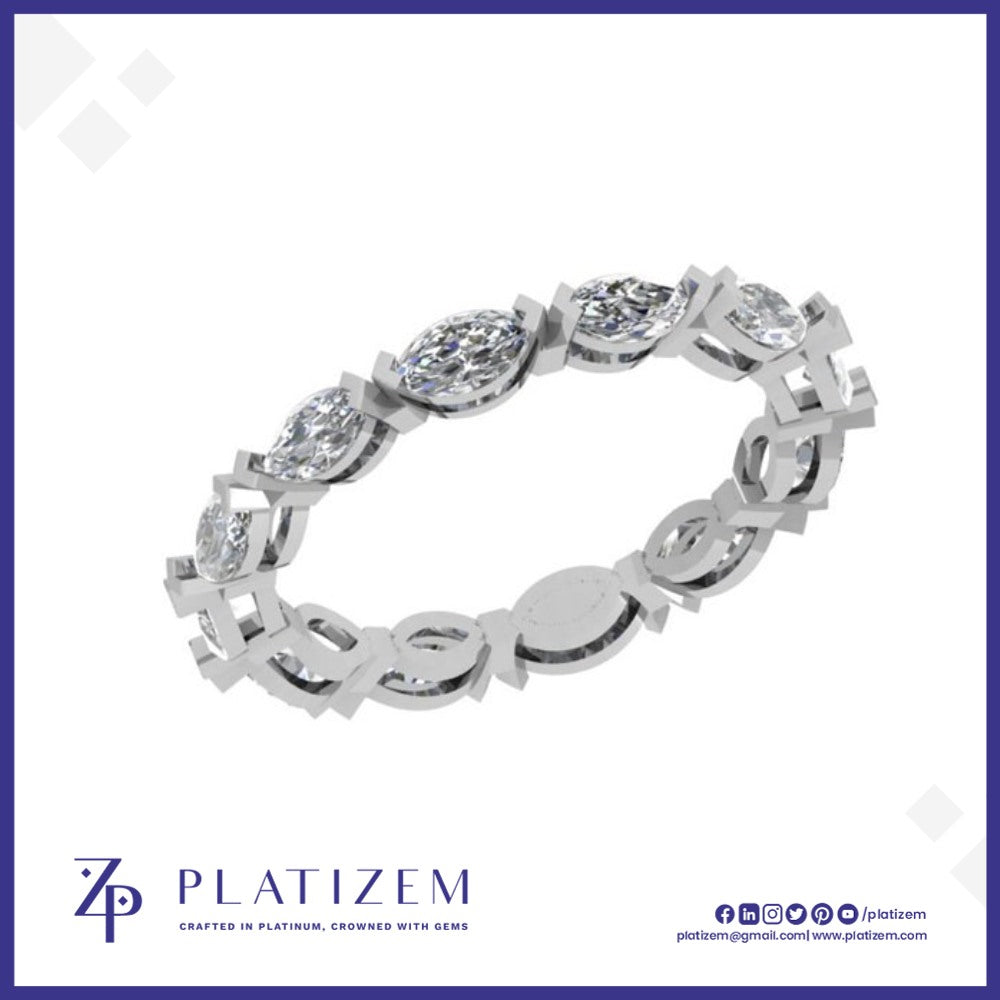 1.5 Carat Marquise Diamond East West Eternity Band for Women