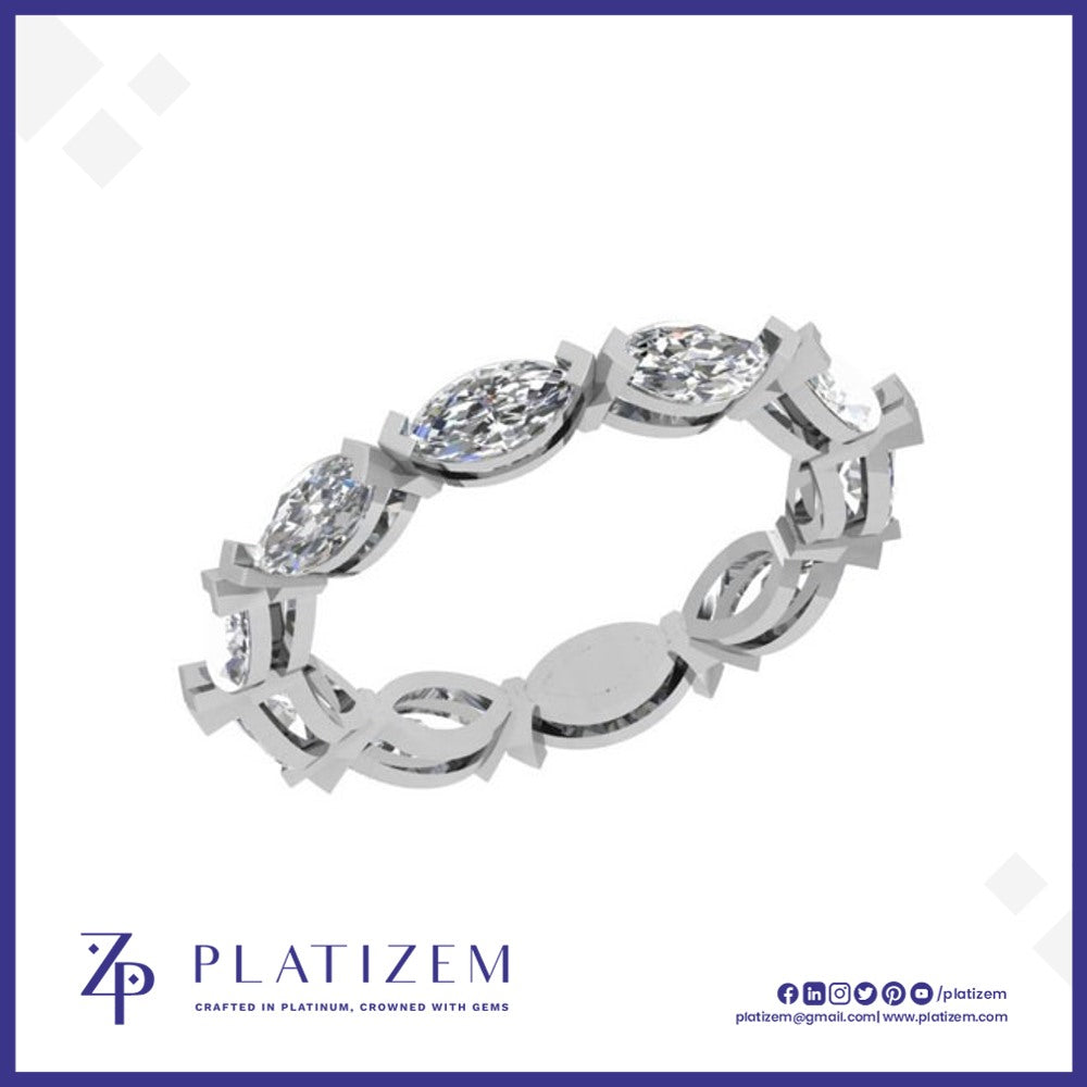 2 Carat Marquise Diamond East West Eternity Band for Women