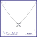 Uniform Marquise Diamond Flower Pendant Necklace for Women