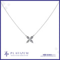 1 Carat Marquise Diamond Flower Petal Pendant Necklace for Women