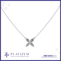 1 Carat Marquise Diamond Clover Pendant Necklace for Women