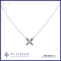 Marquise Diamond Butterfly Pendant Necklace for Women