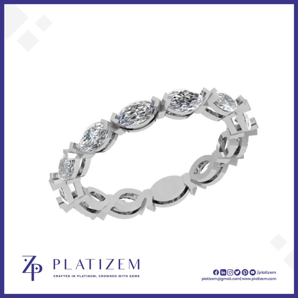 Graduated Marquise Diamond East West Eternity Band for Women