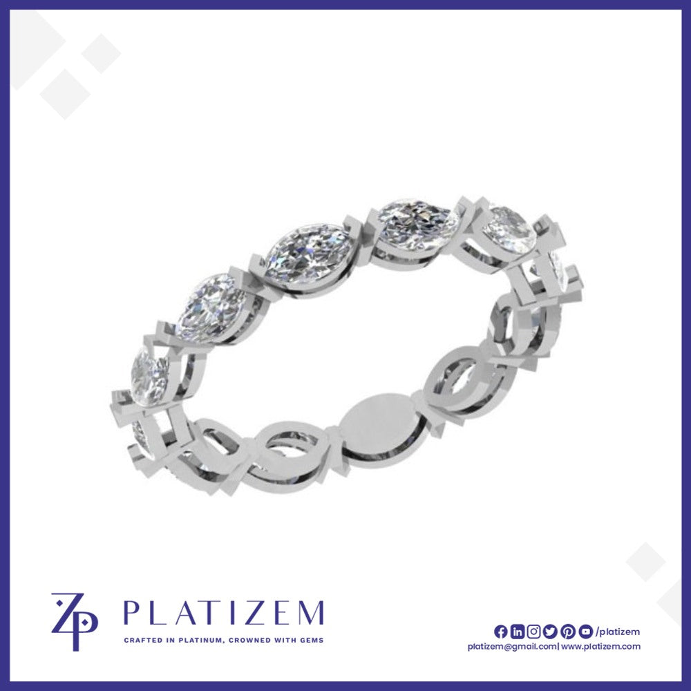 All Marquise Diamond East West Eternity Band for Women