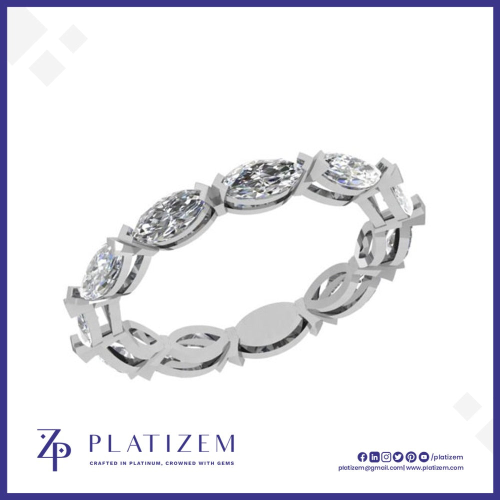 Marquise Diamond Interlock Eternity Band for Women