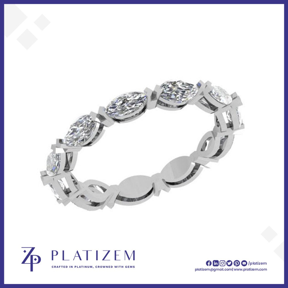 Marquise Diamond Twist Eternity Band for Women