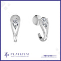 Pear Diamond Ear Wrap Earrings Open Teardrop