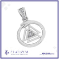 Ouroboros Snake Diamond Pendant with Valknut Symbol Design