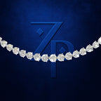 Round Diamond Tennis Necklace with Sizeable Graduated Round Diamonds