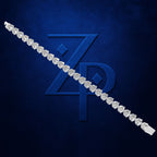 Round Diamond Tennis Bracelet Featuring Large Prong Set Round Diamonds