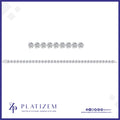 Platinum Round Diamond Tennis Bracelet Featuring Large Prong Set Round Diamonds