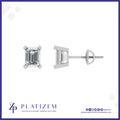 2 Ct Emerald Cut Rectangular Stud Earrings for Women