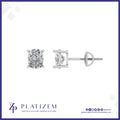 2 Ct Cushion Cut Stud Earrings for Women