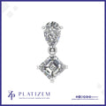 1.5 Ct Pear and Asscher Cut Drop Pendant for Women