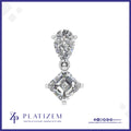 1.5 Ct Pear and Emerald Cut Drop Pendant for Women