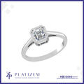 1.5 Ct Asscher Cut Bezel Ring for Women