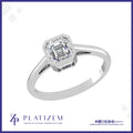 1.5 Ct Asscher Cut Solitaire Platinum Ring for Women
