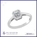 1.5 Ct Asscher Cut Bezel Solitaire Ring for Women