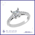 Asscher Cut Solitaire Diamond Ring Design