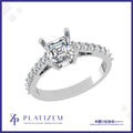 Asscher Cut Solitaire Diamond Ring