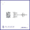 2 Ct Oval Cut Stud Earrings for Women
