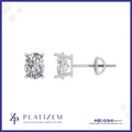 2 Ct Oval Cut Basket Stud Earrings for Women