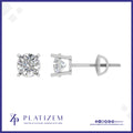 Round Lab Grown Diamond Four Prong Stud Earrings