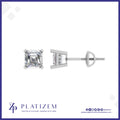 2 Ct Asscher Cut Matched Pair Studs for Women