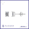 1.5 Ct Emerald Cut Stud Earrings for Women