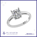 Round Brilliant Solitaire Ring with Four Prong Setting