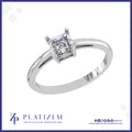 Asscher Cut Lab Diamond Solitaire Ring with Split Prong Setting