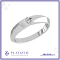 Twisted Band Ring with Round Diamond Center Stone