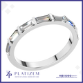 Baguette Diamond Bar Set Half Eternity Band for Women