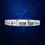 Baguette Diamond Bar Set Half Eternity Band for Women