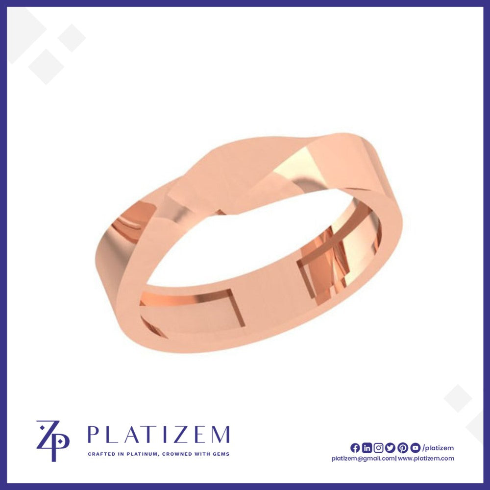 Sculpted Twist Wedding Band for Men