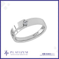 Platinum Round Diamond Solitaire Ring with Tension Setting