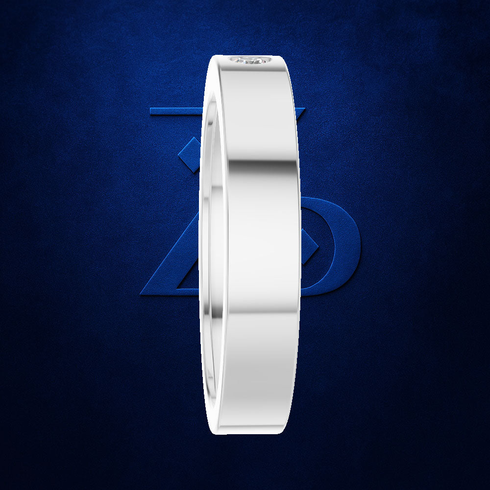 3 Stone Round Lab Grown Diamond Wedding Band