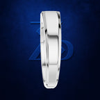 Emerald Cut Diamond Ring in a Bezel Setting on a Sleek Two Tone Band