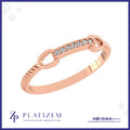 Round Diamond Rope Twist Buckle Ring for Women