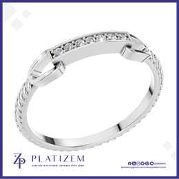 Round Diamond Rope Twist Buckle Ring for Women
