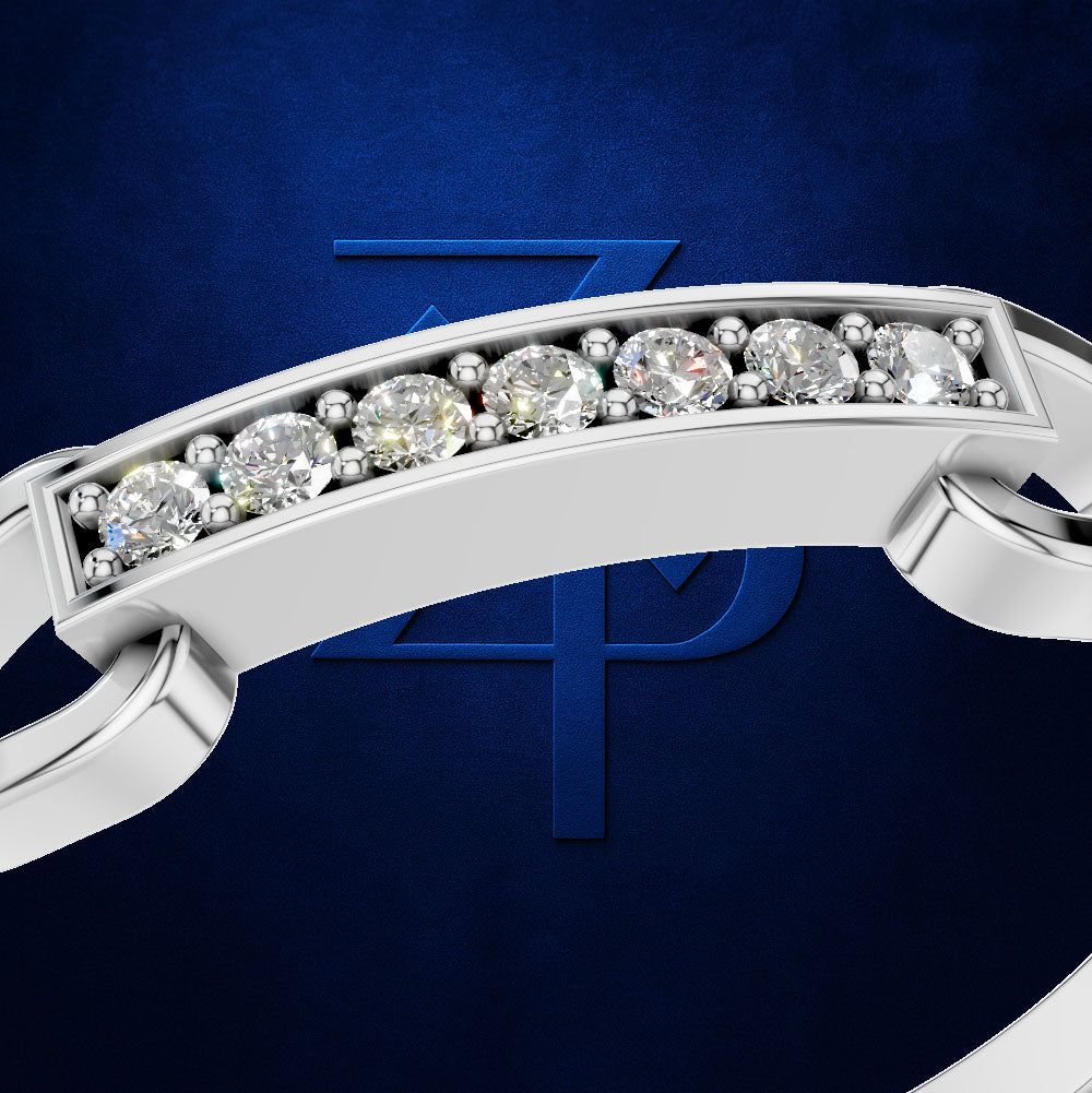Round Diamond Rope Twist Buckle Ring for Women