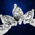 Marquise Diamond Ring Fanned into a Crown Cluster on a Slim Gold Band