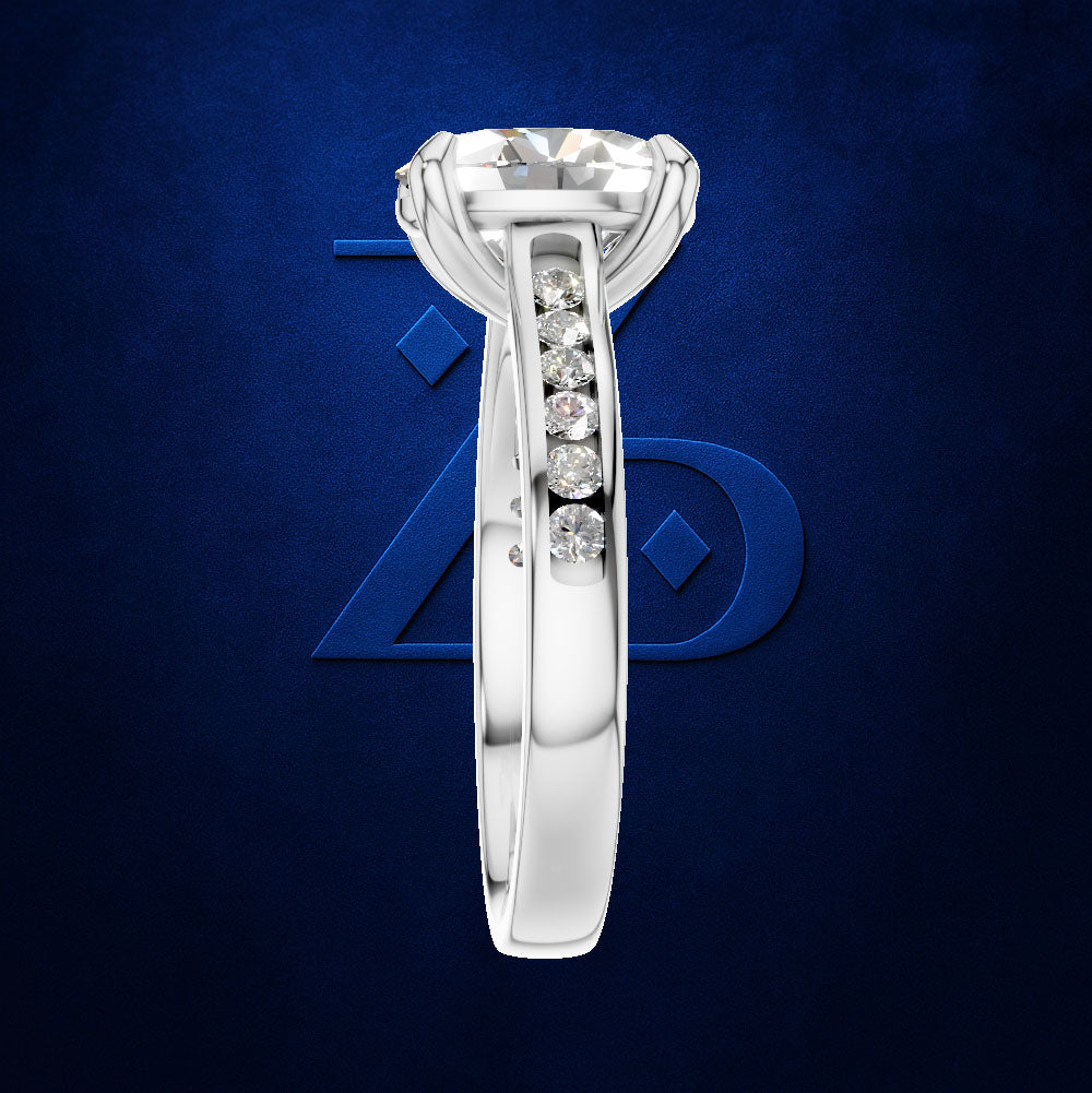 1.5 Carat Oval Lab Grown Diamond Engagement Ring