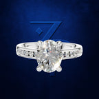 1.5 Carat Oval Lab Grown Diamond Engagement Ring